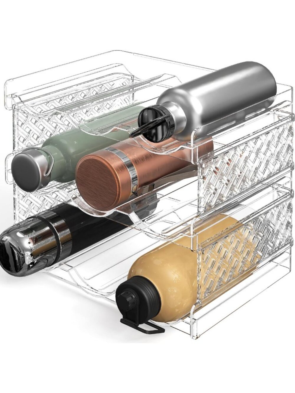 Water Bottle Storage Organizer for 40 oz Bottles - Space-Saving & Durable Design